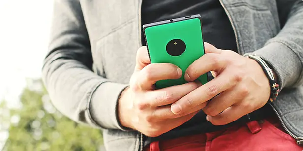 Man holding mobile